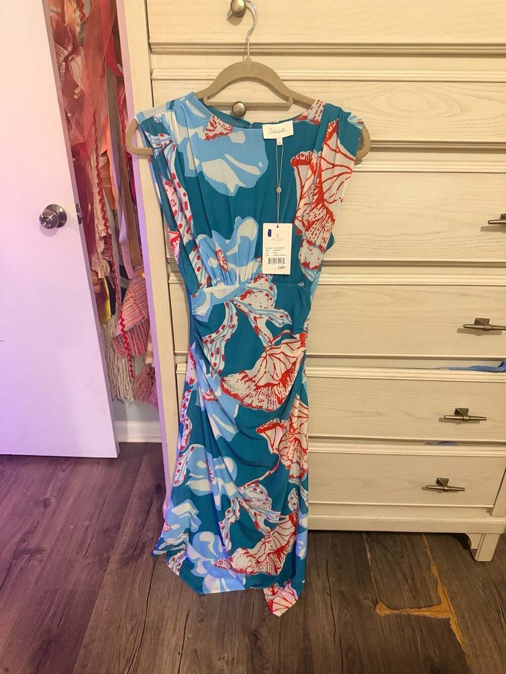 Cleobella Joelle Midi Dress in La Rouge North Sea Print
